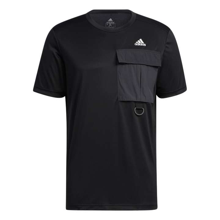 Adidas Adidas T Shirts Men's Black Crew Neck Moderate Straight Fit