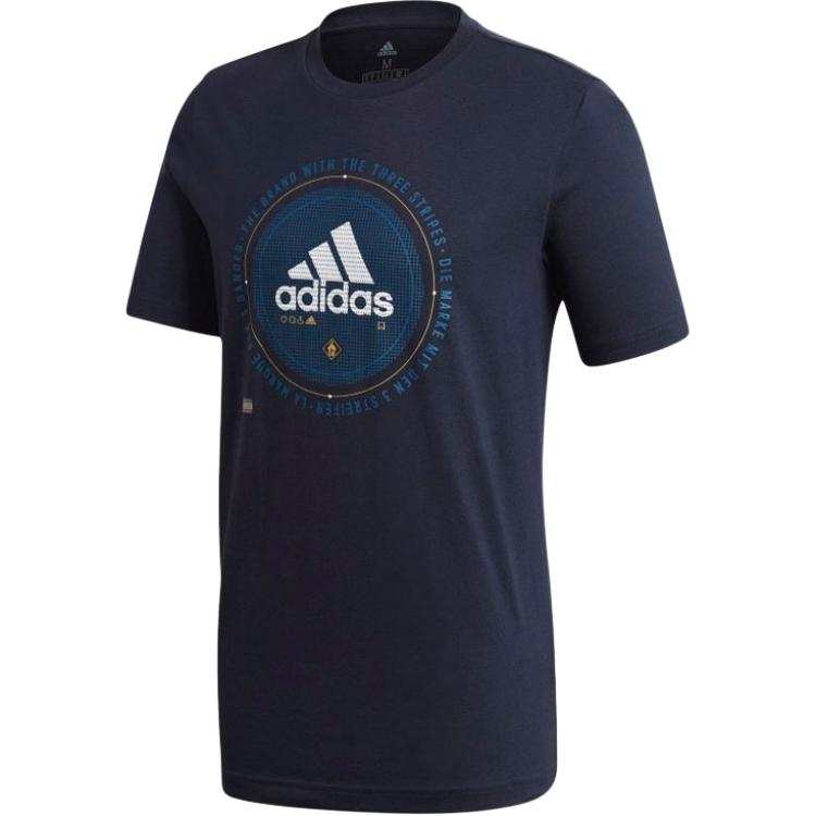 Adidas Adidas T Shirts Men's Blue Crew Neck Moderate