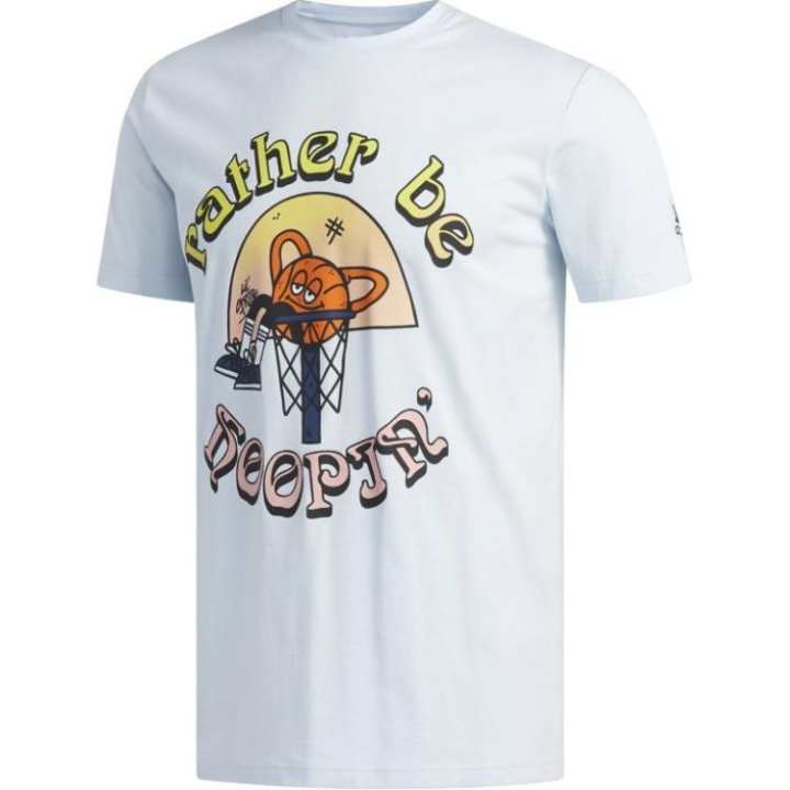 Adidas Adidas T Shirts Men's White Crew Neck Moderate