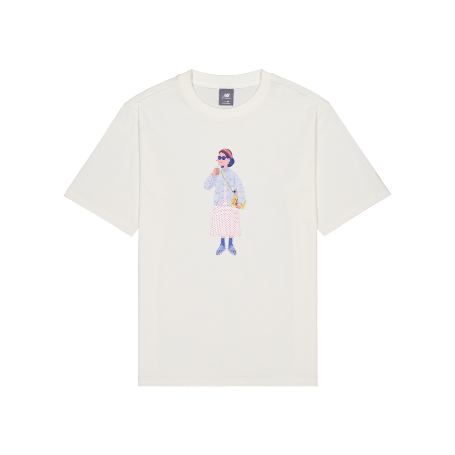 New Balance New Balance T Shirt Unisex Ivory White