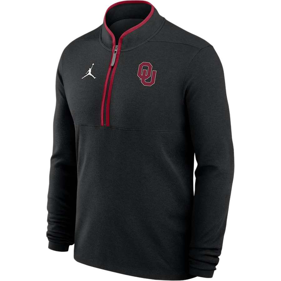 Jordan JORDAN Oklahoma Sooners Victory Men's JORDAN Brand Dri-FIT College 1/2-Zip Long-Sleeve Top