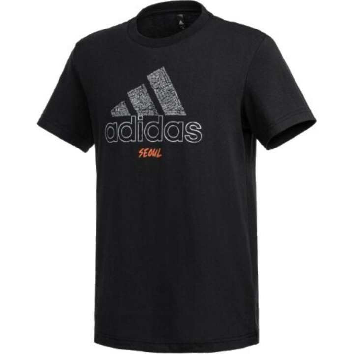 Adidas Adidas T Shirts Men's Black Crew Neck Moderate Straight Fit
