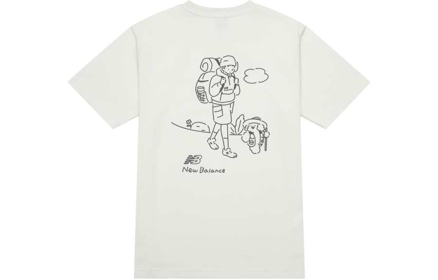 New Balance New Balance x Tombonia Attraction Lifestyle Illustration Collection 100% Cotton Short Sleeved Shirt Unisex White