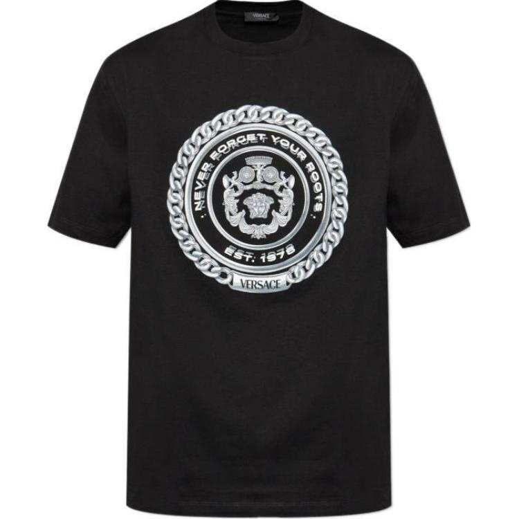 VERSACE VERSACE Never Forget Printed Crewneck T Shirt