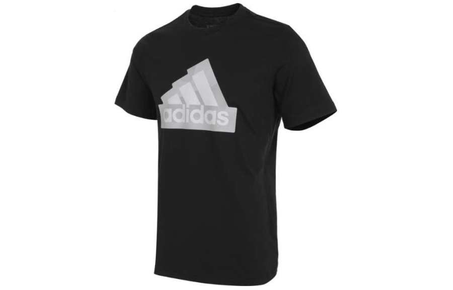 Adidas Adidas Set in Sleeve T Shirt Men's Black