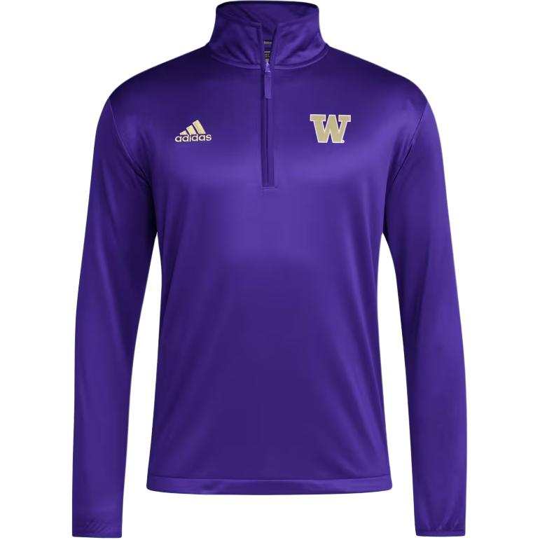 Adidas Adidas Free Shipping With AdiClub Washington Huskies Long Sleeve 1/4 Zip Knit Jacket