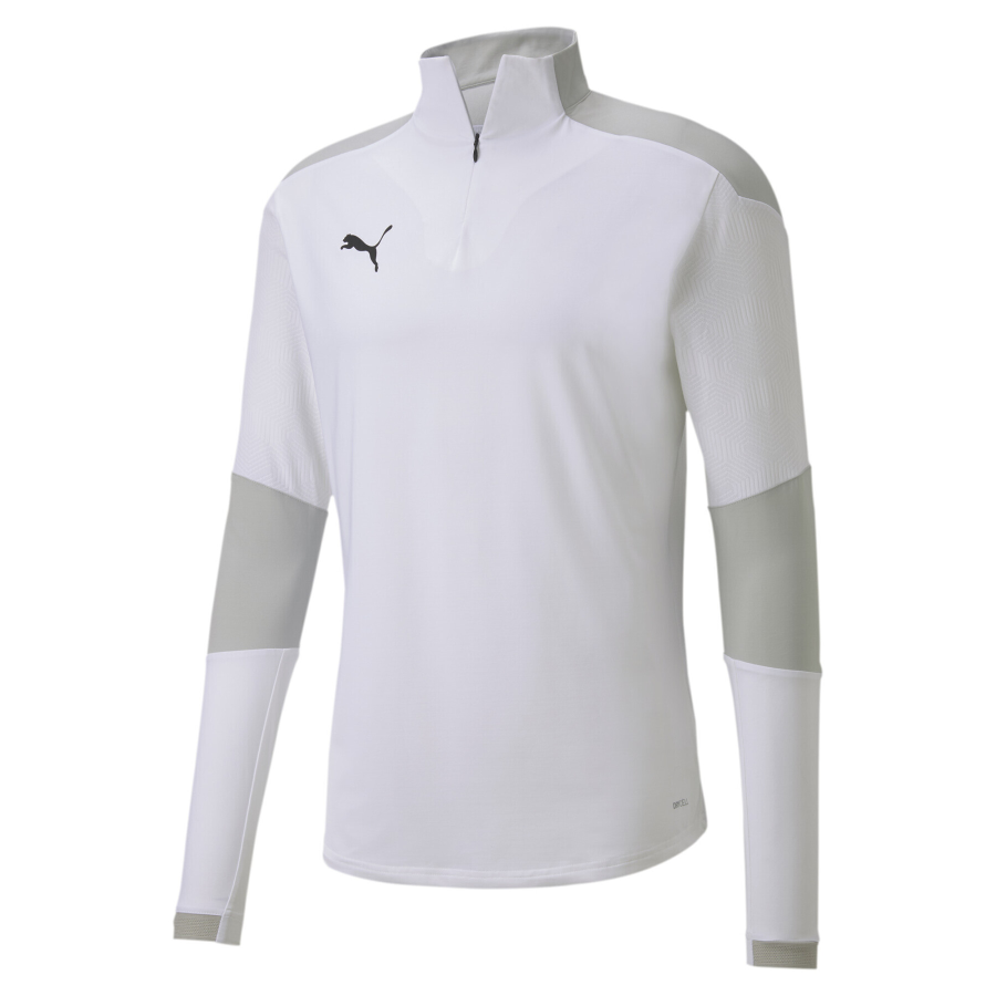 PUMA FIT Half Zipper Training Sweatshirt T Shirt Men's White