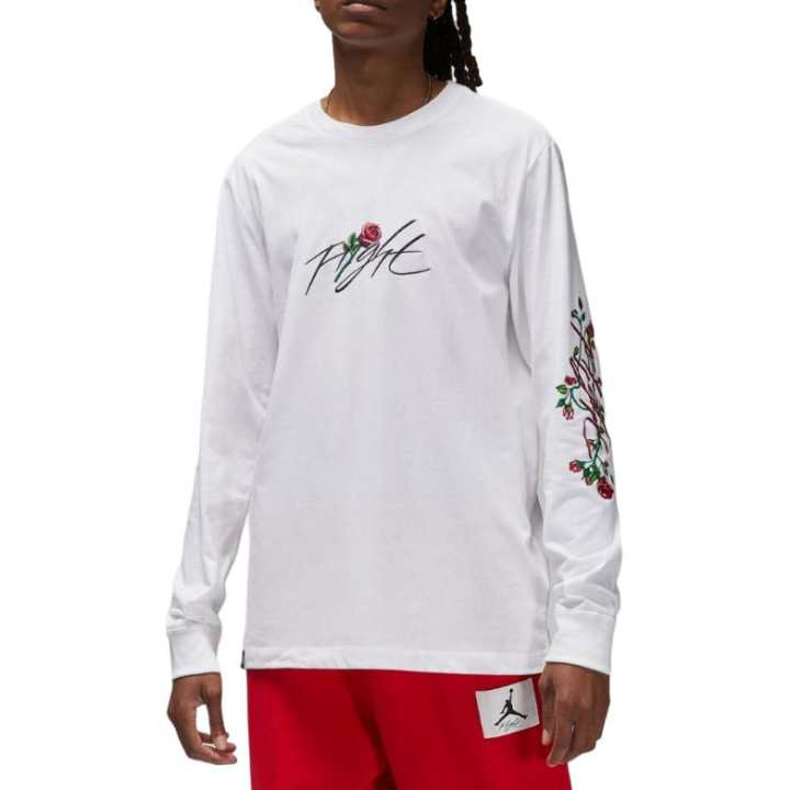 Jordan Jordan T Shirts Men's White Crew Neck Moderate Straight Fit