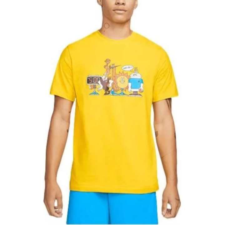 Nike Nike T Shirts Men's Yellow Crew Neck Moderate