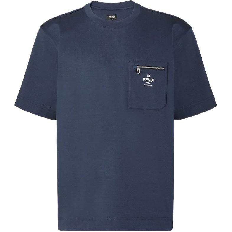 FENDI Logo Printed Crewneck T Shirt