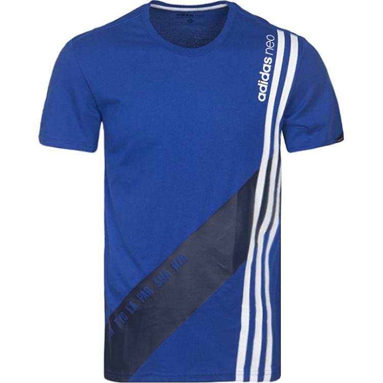Adidas Adidas T Shirts Men's Blue Crew Neck Moderate