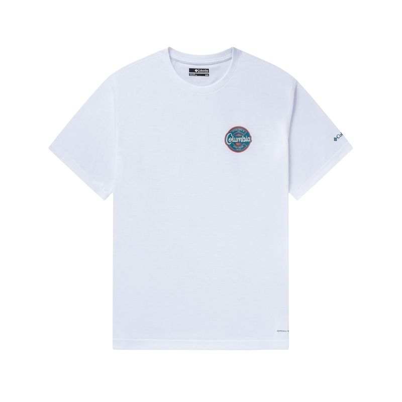 Columbia T Shirts Men's White/100 Crew Neck Moderate