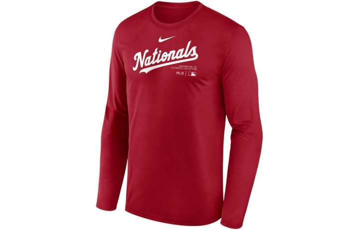 Nike Nike Washington Nationals Authentic Collection Practice Men's Nike Dri FIT Mlb Long Sleeve T Shirt
