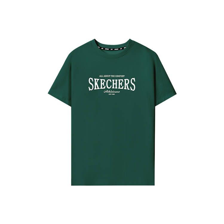 Skechers Sports League Collection T Shirt Unisex Dark Green 01JE