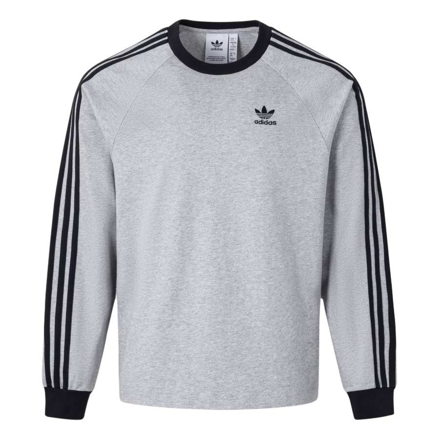 Adidas Originals Classics 3 Stripes T Shirt Men's Medium Heather Gray/Black