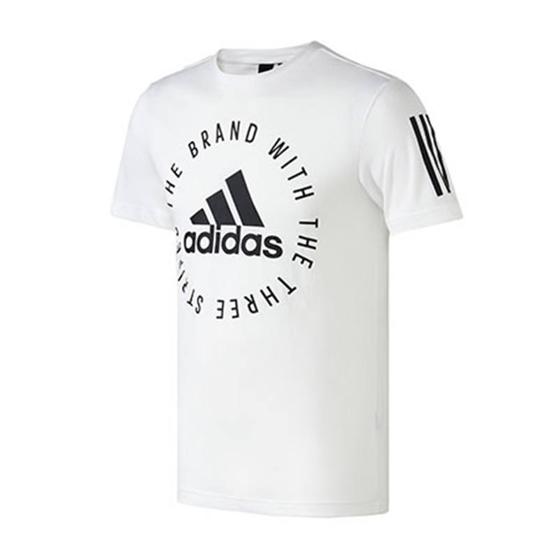 Adidas Adidas T Shirts Men's White Crew Neck Moderate