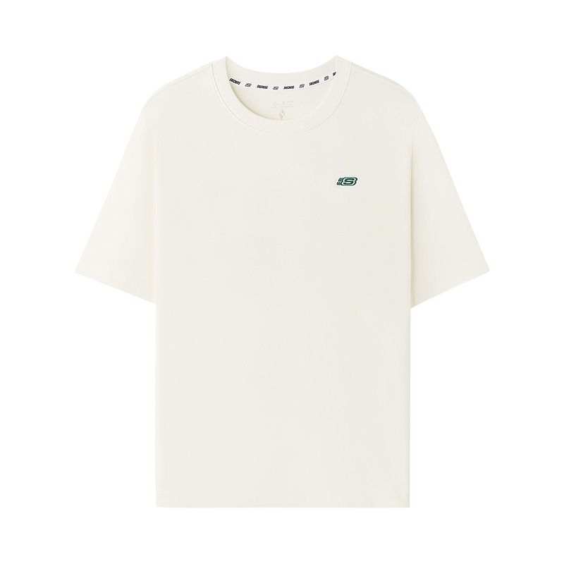 Skechers T Shirt Unisex Marshmallow White