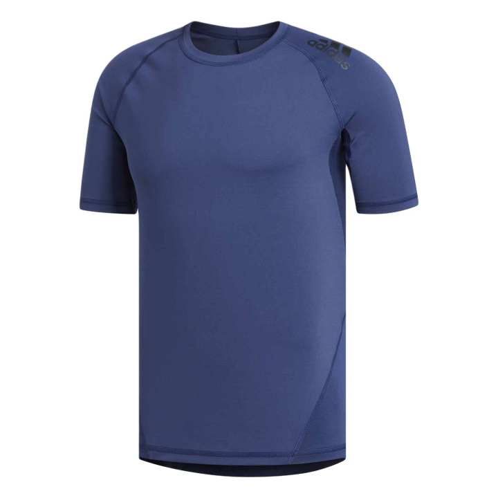 Adidas Adidas T Shirts Men's Dark Blue Crew Neck Moderate