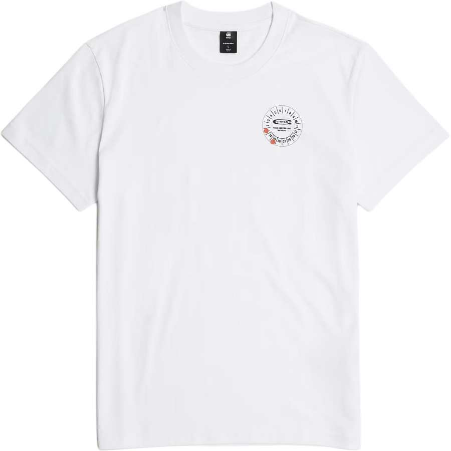 G-STAR RAW G STAR RAW T Shirts Men's White Crew Neck Moderate Straight Fit