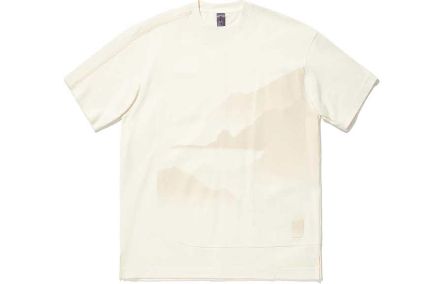 Li-Ning Li Ning x CHENGLONG,LIANMINGKUAN Drop Shoulder Sleeve T Shirt Men's Papyrus White