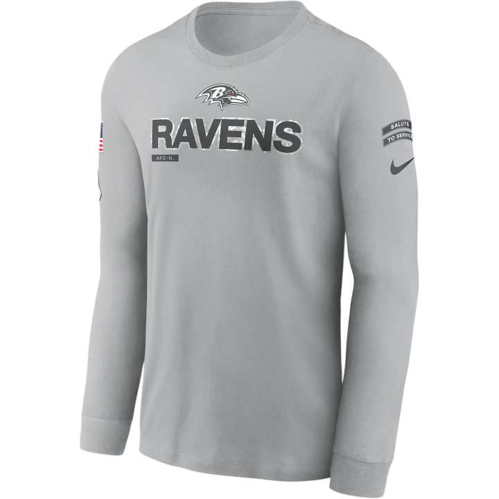 Nike Nike Baltimore Ravens Salute To Service Mascot Edge Legend Men's Nike Nfl Long-Sleeve T-Shirt