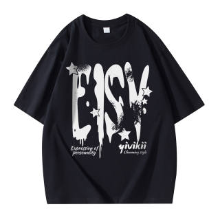 YIVIKII T Shirts Unisex Crew Neck Moderate Heavyweight