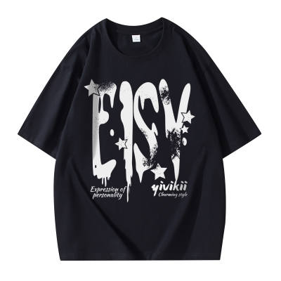 YIVIKII T Shirts Unisex Crew Neck Moderate Heavyweight