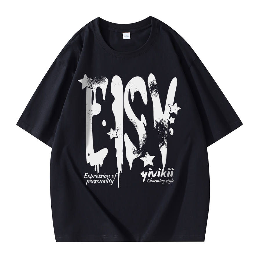 YIVIKII T Shirts Unisex Crew Neck Moderate Heavyweight