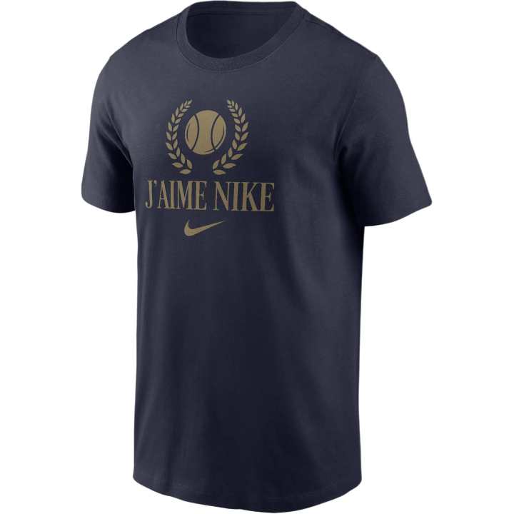 Nike Nike T Shirts Men's Marine Blue Crew Neck Moderate Straight Fit