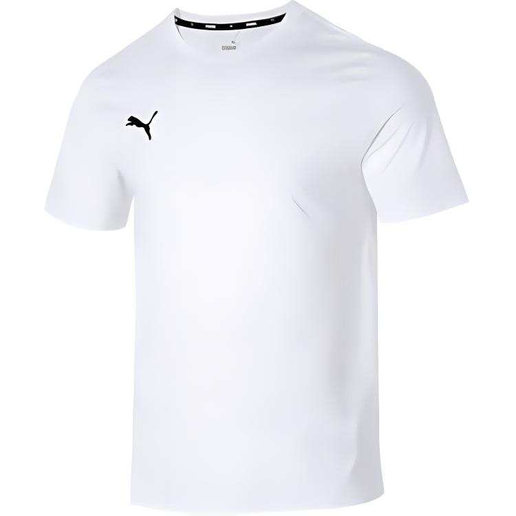 PUMA T Shirts Men's White Crew Neck Moderate