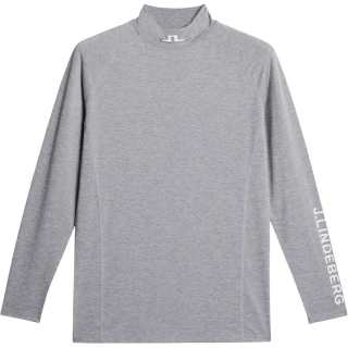 J.Lindeberg T Shirts Men's Gray Half Turtleneck Moderate