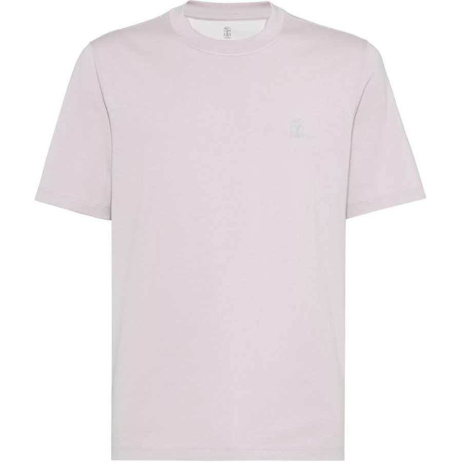 Brunello Cucinelli Logo Printed Crewneck T Shirt