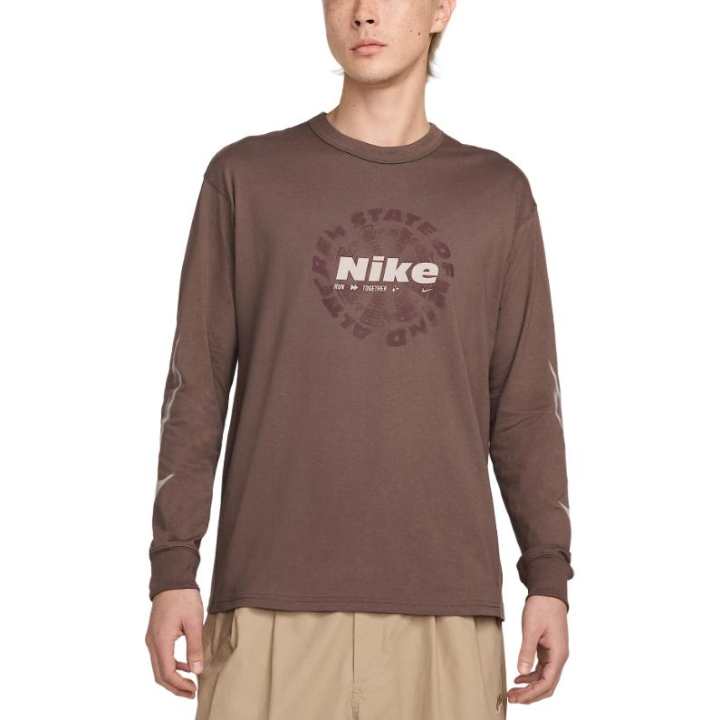Nike Nike T Shirts Men's Preppy Gray Crew Neck