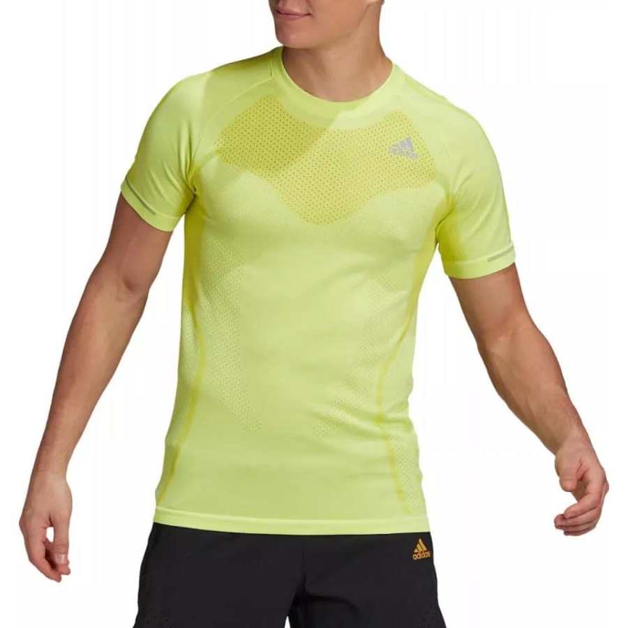 Adidas Adidas AEROREADY PRIMEKNIT T Shirt Men's Yellow