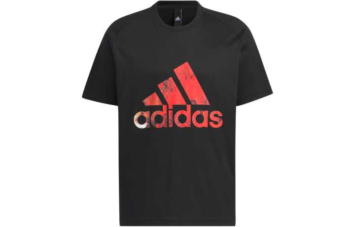 Adidas Adidas T Shirts Men's Black Crew Neck Moderate Straight Fit