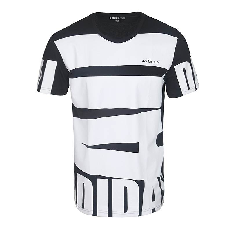 Adidas Neo T Shirts Men's Black Crew Neck Moderate