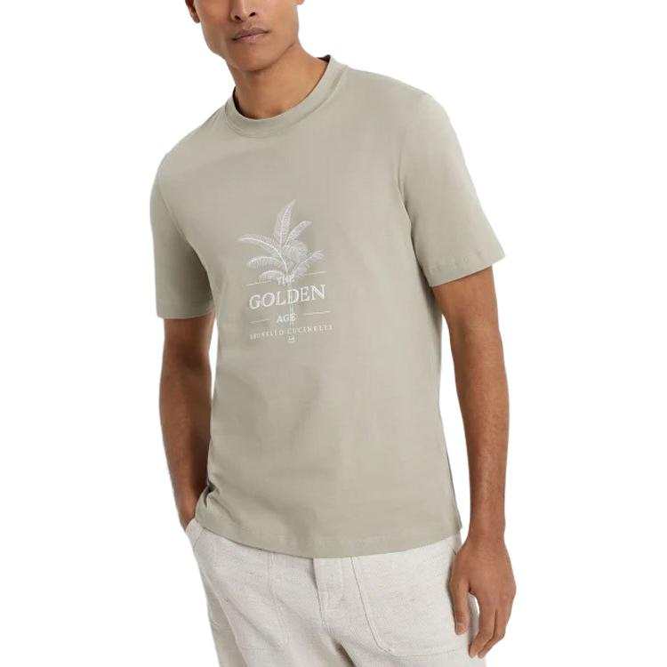 Brunello Cucinelli Logo Printed Crewneck T-Shirt