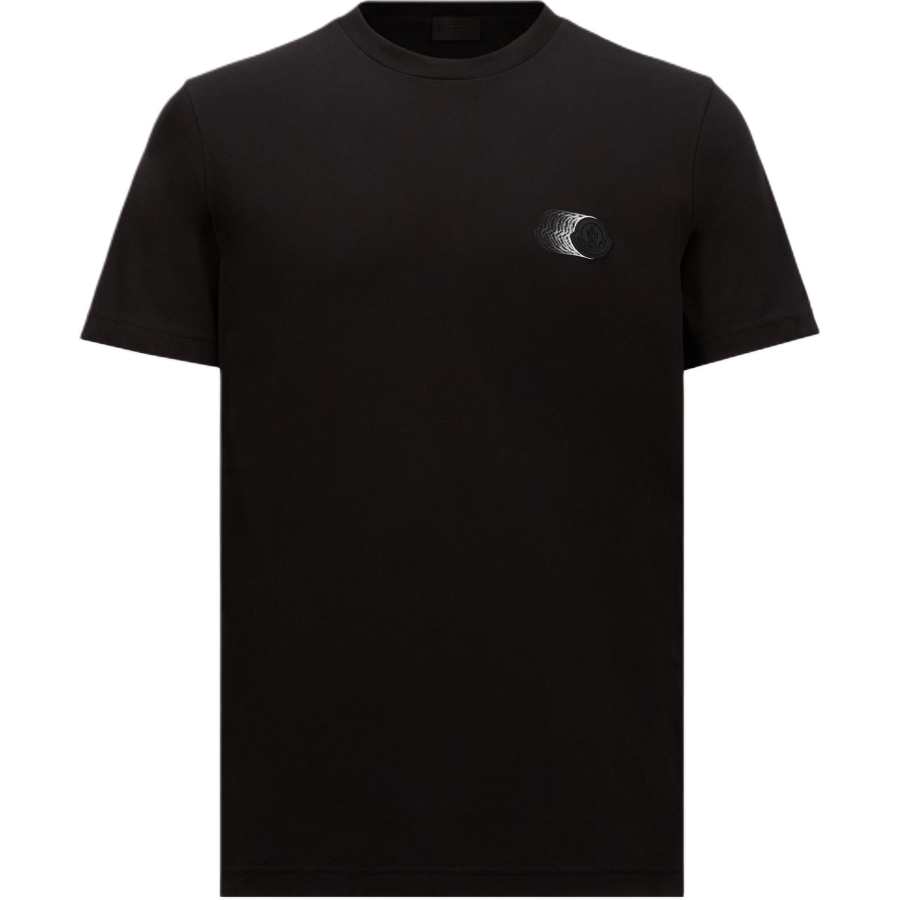 Moncler Faded Logo Motif Crewneck T Shirt