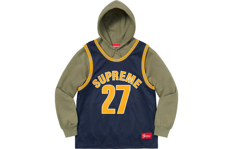 Supreme Supreme Basketball Jersey Hooded Sweatshirt