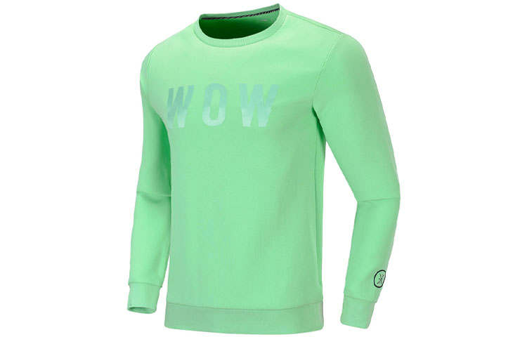 Li-Ning Li Ning Sweatshirts Men's Green Crew Neck Moderate Regular