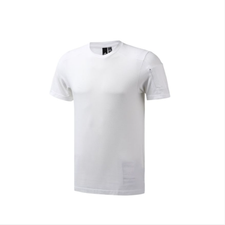 Adidas Adidas T Shirts Men's White Crew Neck Moderate Straight Fit