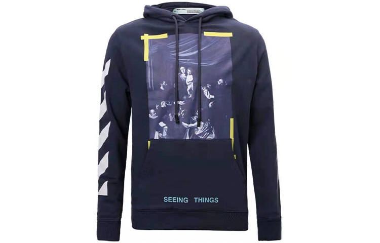 OFF-WHITE OFF WHITE Sweatshirt Men's Navy Blue