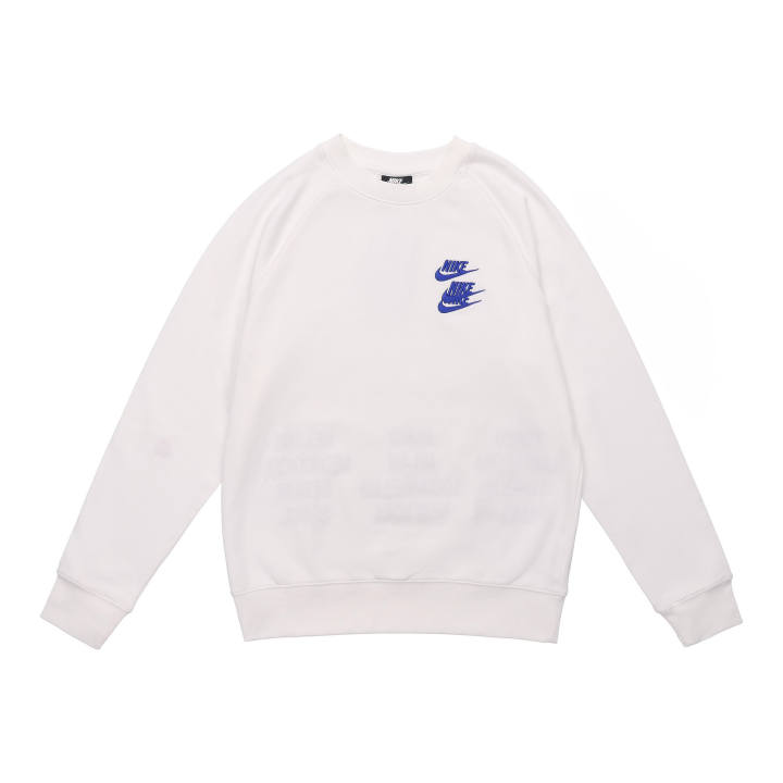 Nike Nike Sportswear World Tour Logo Embroidered Hoodie White