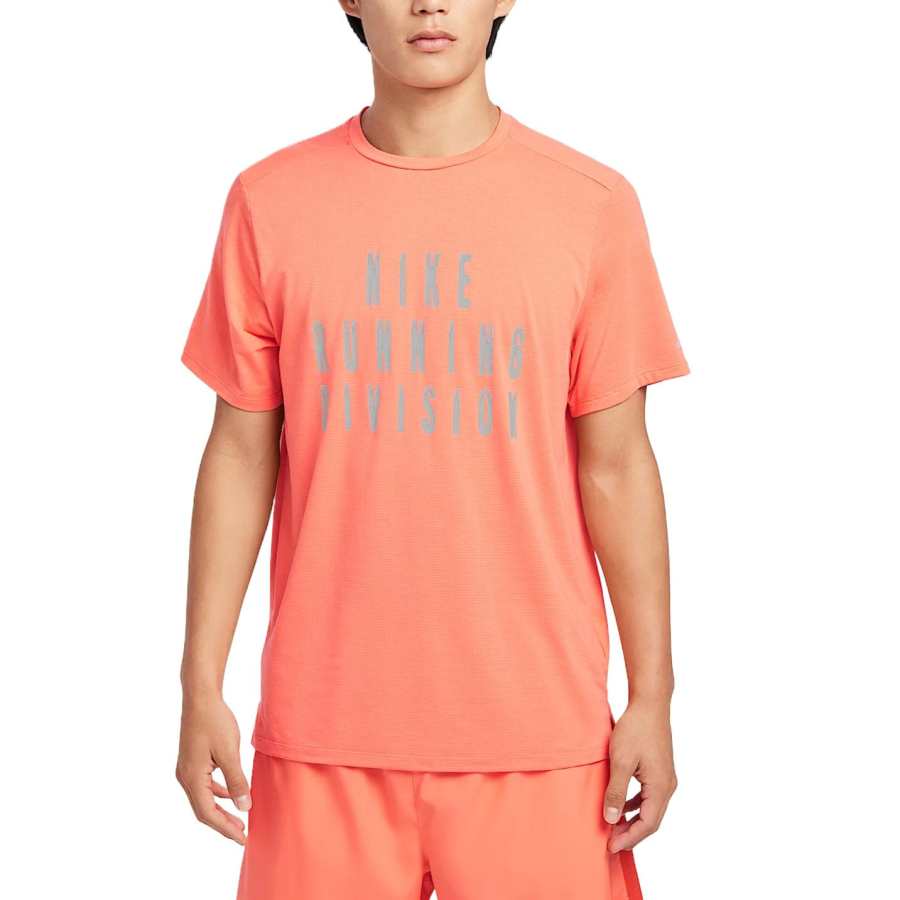 Nike Nike Dri Fit Rise 365 Running T Shirt Men's Orange