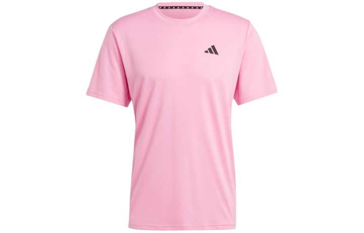 Adidas Adidas T Shirts Men's Pink Crew Neck Moderate Straight Fit