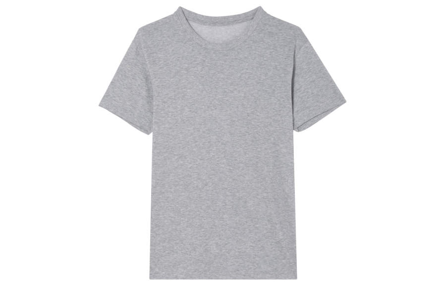 UNIQLO T Shirts Unisex Gray Crew Neck Moderate