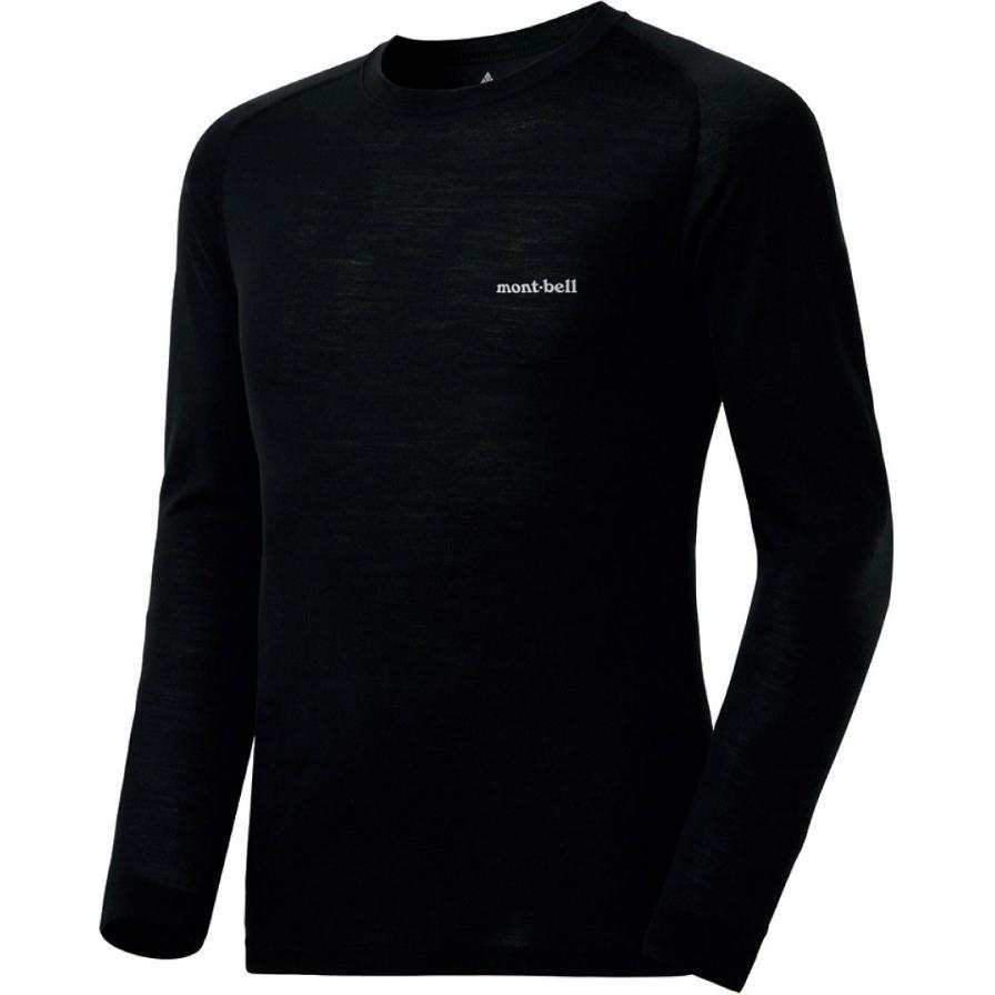 MONTBELL T Shirts Men's Black Crew Neck