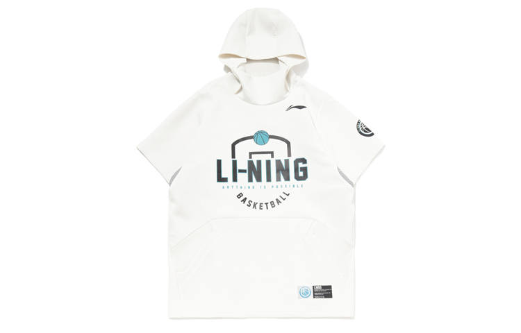 Li-Ning Li Ning Sports Basketball Collection Sweatshirts Men's Mist White Hooded Moderate Regular