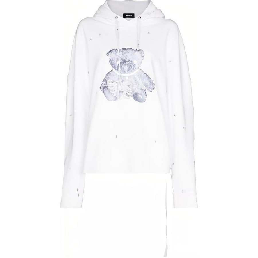 WE11DONE Pearl Necklace Teddy Hoodie