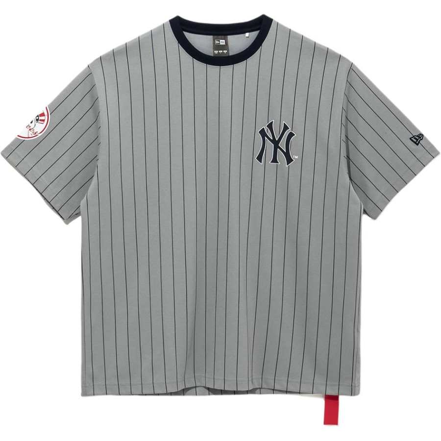 New Era T Shirts Men's Gray Crew Neck